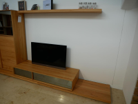 Team 7 - Wohnwand LUX LXWW1 Kernbuche Massiv Naturöl Glasfront Palladium - 2