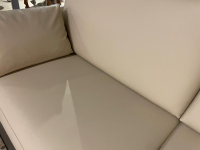 Rolf Benz - Sofa Cara Leder 36 401 Beige Füße Kunststoffgleiter Schwarz Inklusive Seitenteilkissen - 3