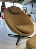 Cane Line - Loungesessel Pace Stoff Textil Light Brown Scent Beige Gestell Aluminium Retour Swivel Schwarz Inklusive Hocker - 9