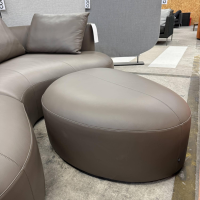 COR - Ecksofa Siwa 58212 Leder 245 Terra Braun Inklusive Hocker Und Rückenkissen - 3