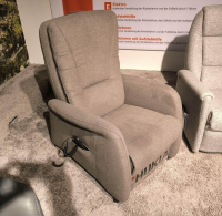 Hukla - Sessel Halina Stoff Kira Mandel Grau Braun Mit Manueller Kopfpolsterverstellung - 4