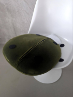 Knoll International - 6er-Set Tulip Armless Auflage Stoff Col.1401 Olive Grün Gestell Weiß Drehbar - 2