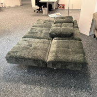 Brühl - Schlafsofa Cross Over Stoff 4401 35 Grün Gestell Metall Schwarz Pulverbeschichtet Mit Rollen Hinten Inklusive Kissen - 5