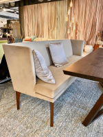 Jab Anstoetz - Bank Polo Dining Bezug Stoff JAB-1-6847-020 Lennox Beige Gestell Walnuss Natur Geölt - 5
