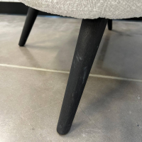 Walter Knoll - Sessel 375 10 Stoff Sonderstoff Creme Weiß Beige Gestell Massivholz Eiche Schwarz Geflammt Geölt - 5