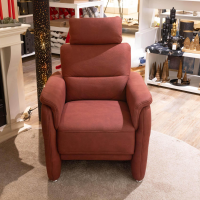 OrthoSedis - Polstergarnitur Stoff Ares Bordeaux Rot Fuß Aluminium Poliert Inklusive Kissen - 13