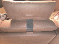Ponsel - Ecksofa Livingston Stoff 0877 19 Braun Fuß Eiche Geölt Inklusive Kissen - 5