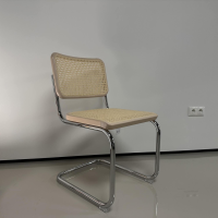 Thonet - Freischwinger S32 Gestell Stahlrohr Rohrgeflecht Kunststoffstützgewebe Rahmen Buche - 7