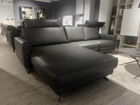 WK Wohnen - Ecksofa WK 605 Variatione Leder 9 Montana Basalto Grau - 5