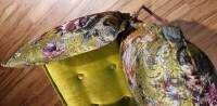 Bretz - 2er-Set Stuhlsessel Ohlinda Sitz Velours 66 8438 Midsummer Oliv Lehne Gobelin 681035 - 3