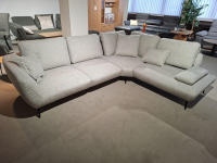 Poco - Ecksofa Benton Stoff Baltimore Light Grey Füße Metall Schwarz - 3