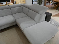 DFM - Ecksofa Klier Concept NO-06 Stoff Carmen 60 Light Grau Füße Metall Schwarz - 2
