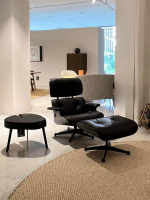 Vitra - Lounge Chair Sessel Leder Natural F Schwarz Schale Esche Schwarz Untergestellt Schwarz Beschichtet Inkl. Ottoman - 7