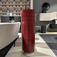 Tagliabue - Drehturm Bitte 327 Lack Matt Rosso ML6 Rot Fußgestell Aluminio Mit 5 Etagen - 2