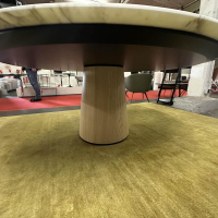 Porro - Esstisch Materic Platte Marmor Calacatta Oro Weiß Grau Matt Beschichtet Gestell Esche Natur - 2