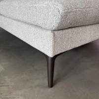Jori - Ecksofa Tigra Landscape Stoff Monza Melange 99 Beige Füße Metall Bronze Inklusive Kopfstütze - 5