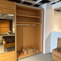 Hülsta - Schlafzimmer Acrea Bett Leder Braun Schwarz Und Strukturbuche Konsolen Mit Schubkästen - 3