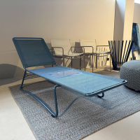 Weishäupl - Sonnenliege Balcony Bespannung Batyline Eden Grünblau Meliert Gestell Edelstahl Rauchblau Pulverbeschichtet - 9