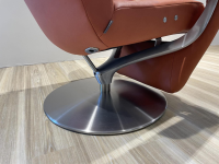 Koinor - Funktionssessel Yoko No2 Leder C Revolution Paprika Orange Drehteller Nickel Satiniert Motorisch Verstellbar - 3
