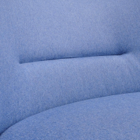 Tecta - Loungesessel DS70 Stoff Dama 75 Mittelblau Blau Gestell Schwarz Pulverbeschichtet Mit Kissen Und Hocker - 3