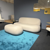 Ligne Roset - Sofa Pukka Stoff Arte 3337 Shell Beige Inklusive Hocker - 3
