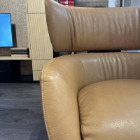 Montis - Sessel George Leder Cognac Braun Gestell Drehfuß Eiche Carbon Schwarz - 7