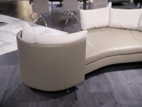 De Sede - Sofa DS 167 Landschaft Leder Select Taupe Grau Füße Edelstahl Inklusive Kissen - 12