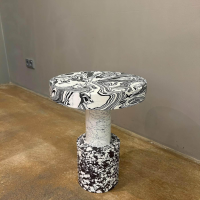Tom Dixon - Beistelltisch Siwrl Table Large Marmor Mehrfarbig Weiß Schwarz - 7