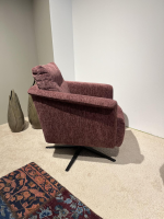 Activineo - Drehsessel Brian Stoff Costa 205 Cabernet Rot Drehgestell Metall Schwarz - 4