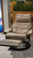 Stressless - Sessel View M Leder Batick Mole Braun Füße Classic Wenge Gebeizt Mit Power Leg And Back - 14