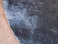 Longbarn - Teppich 380x380 Textil Liscio Rund Blau - 6