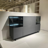 Musterring - Sideboard Q Media 2.0 Lack Mattglas Grau Inklusive Beleuchtung - 8