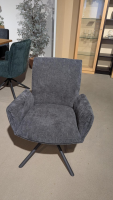 MCA Furniture - 6er-Set Stuhl Boulder Stoff Anthrazit Oliv Gestell Schwarz Drehbar - 2