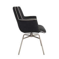 Musterring - 6er Set Stuhl Hannis Stoff Dunkelblau Gestell Metall Terra - 4