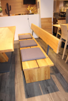 Wimmer - Essgruppe Zweigl Z30 Rustikale Asteiche Esstisch Bank 3 Stühle - 7