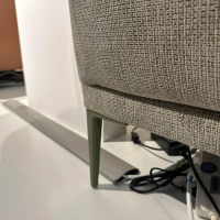 Mondo - Sofa Ensemble Lillia Stoff Wandoo Sage Hellgrün Grau Füße Olive Grün - 7