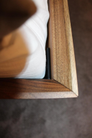 Paul Lindberg - Bettanlage Feria Nussbaum Massiv Stoff Loft Graphit 66 Grau mit 2 Nachtkästchen - 10