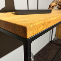 Natura - Konsole Farmingdale Oberfläche Natur Eiche Geölt Gestell Metall Schwarz - 2