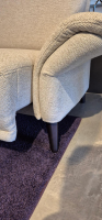 Activineo - Sofa Genua Stoff 7 Catania Creme Beige Füße Braun Gebeizt - 3