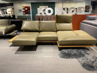Koinor - Ecksofa Phoenix Leder B Toro Cactus Grün Plateau Wildeiche Furniert Gestell Aluminium Schwertkufe - 10