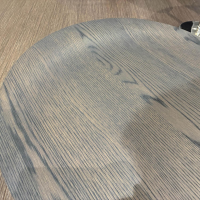 Molteni & C - Couchtisch Trevi TNR1 Platte Eichenholz Grau Gestell Metall Zinnfarbig Lackiert - 3