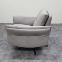 Mondo - Relaxsessel Basic 7076 25 L44 Leder 22 Softnappa Asche Grau Gestell Sternfuß Anthrazit - 6