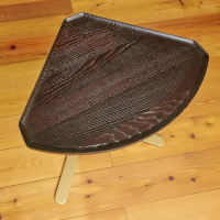 Bielefelder Werkstätten - Beistelltisch Joy Platte Wengefarbig Gebeizt Gestell Messingfarbig - 5