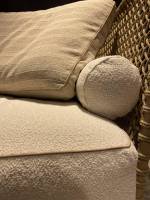 Flexform - Sofa Oasis Outdoor Stoff Capri A256 Beige Geflecht Kordel Matt Natur Gestell Metall Sand Beige Lackiert - 3