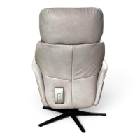 himolla - Sessel 7362 S Lounger Leder 27 Eleganza Coala Grau Gestell Metall Schwarz Mit Herz Waage Position - 4