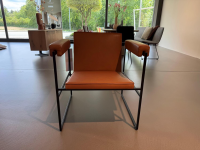 Brühl - Sessel Grace Leder Pearl 5707 0045 Cognac Braun Gestell Schwarz Pulverbeschichtet Mit Armlehnpolster - 5