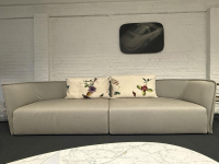 Moroso - Sofa 3-Sitzer Chamfer 110 Stoff Steingrau inkl. Kissen - 2