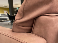 Baxter - Sessel Sorrento Leder Kashmir Vin Rosa Braun Keder Ton In Ton Ohne Fäden Mit Drehbasis - 4