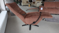 Poco - Sessel Nicolai Stoff Nile Kupfer 300 Braun Fuß Schwarz Matt mit mechanischer Verstellung - 5
