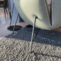 COR - Loungesessel Mit Hocker Jalis Stoffbezug Schilfgrün Drahtgestell Schwarz - 4